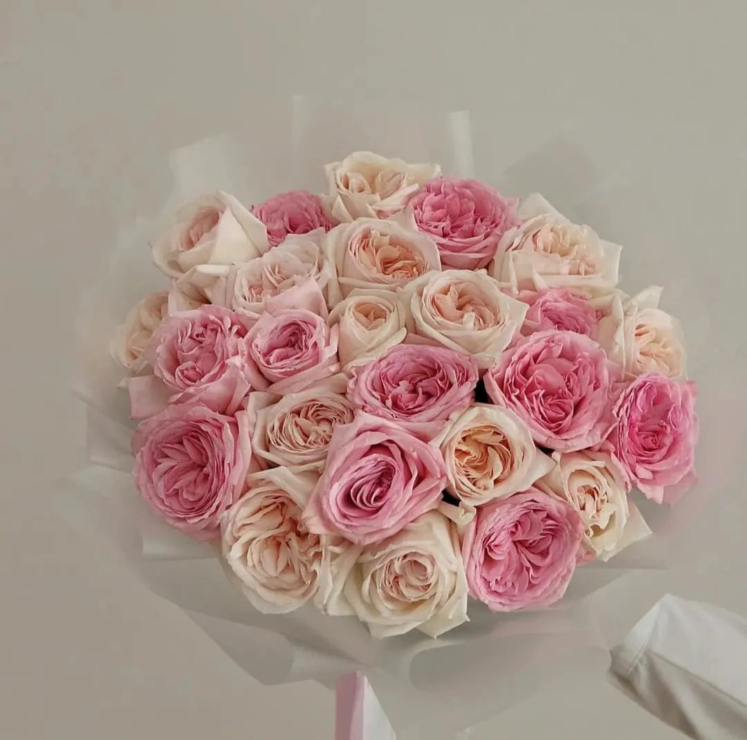 Blush Ivory Rose Bouquet