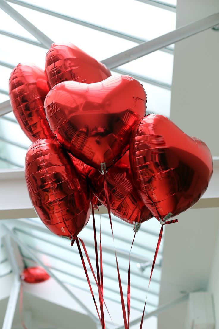 Red Heart Foil Balloons