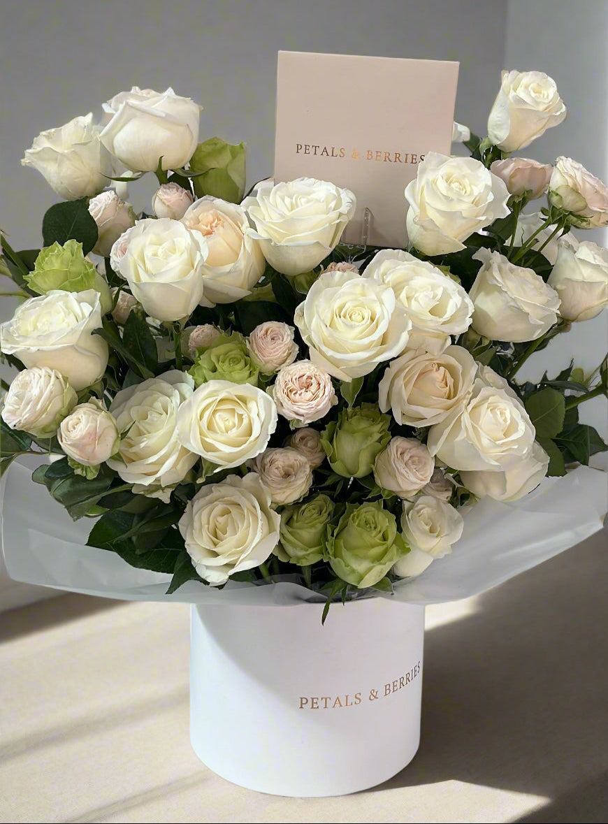 Ivory Blush Petals Box