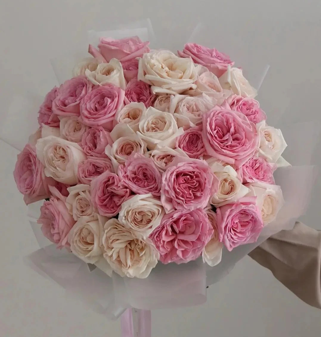 Blush Ivory Rose Bouquet