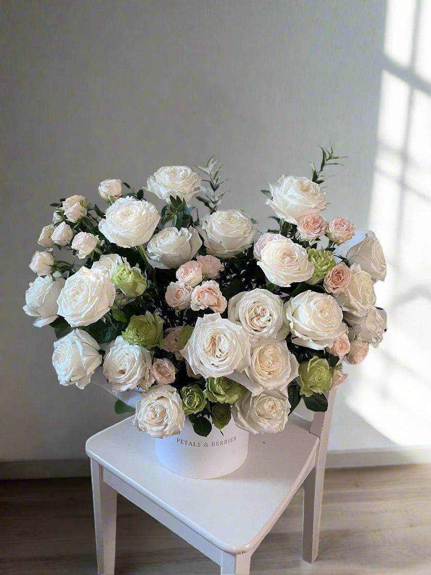 Ivory Blush Petals Box