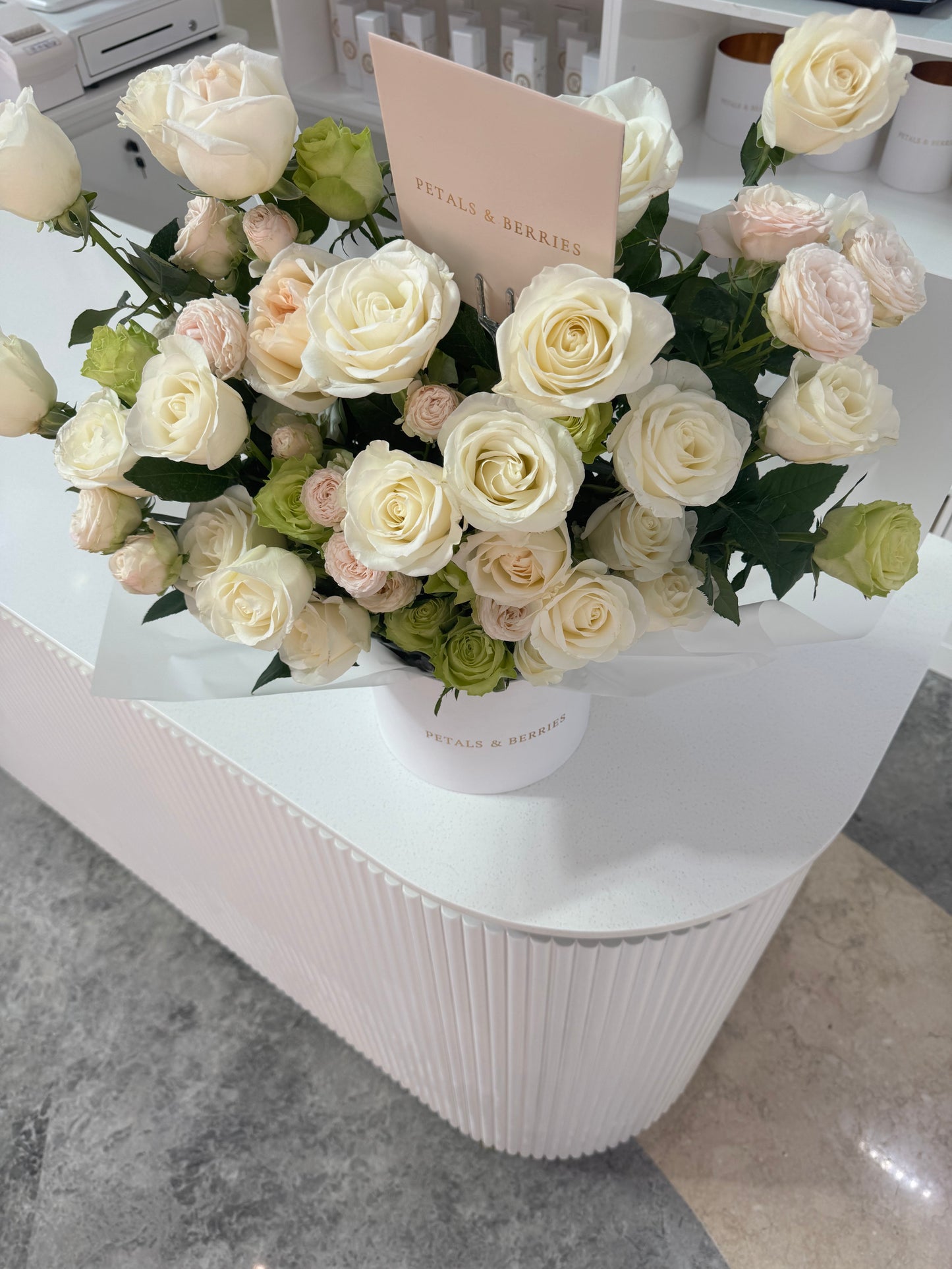 Ivory Blush Petals Box