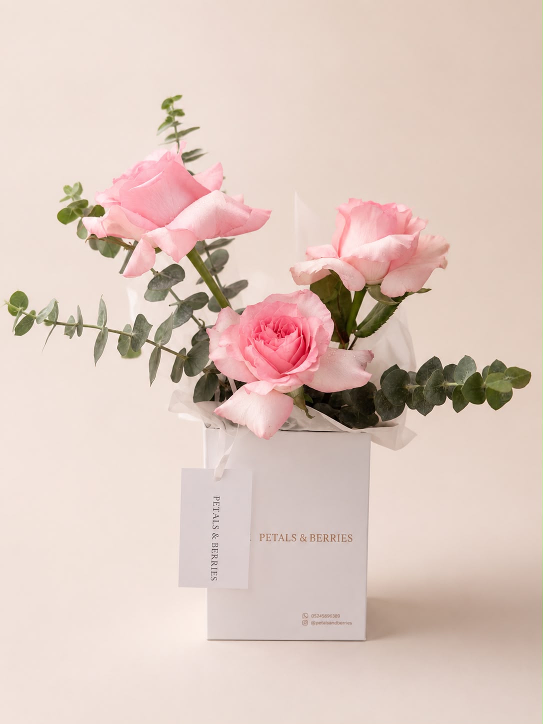 Five Pink Floral Goodie Bags