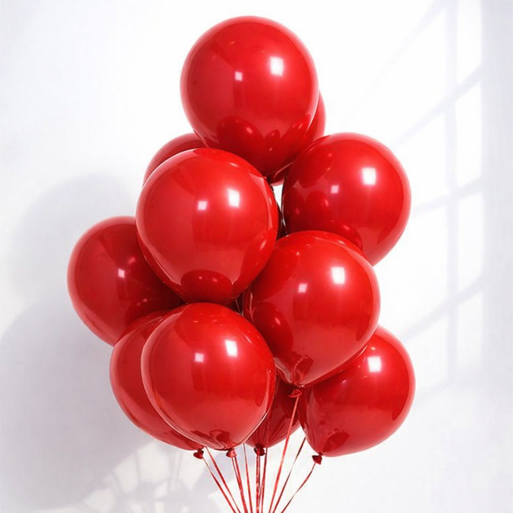 Classic Red Latex Balloons (Helium Filled)