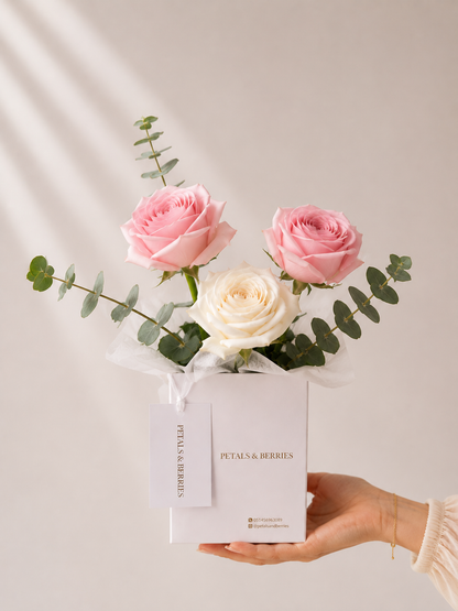 Five Pink Floral Goodie Bags