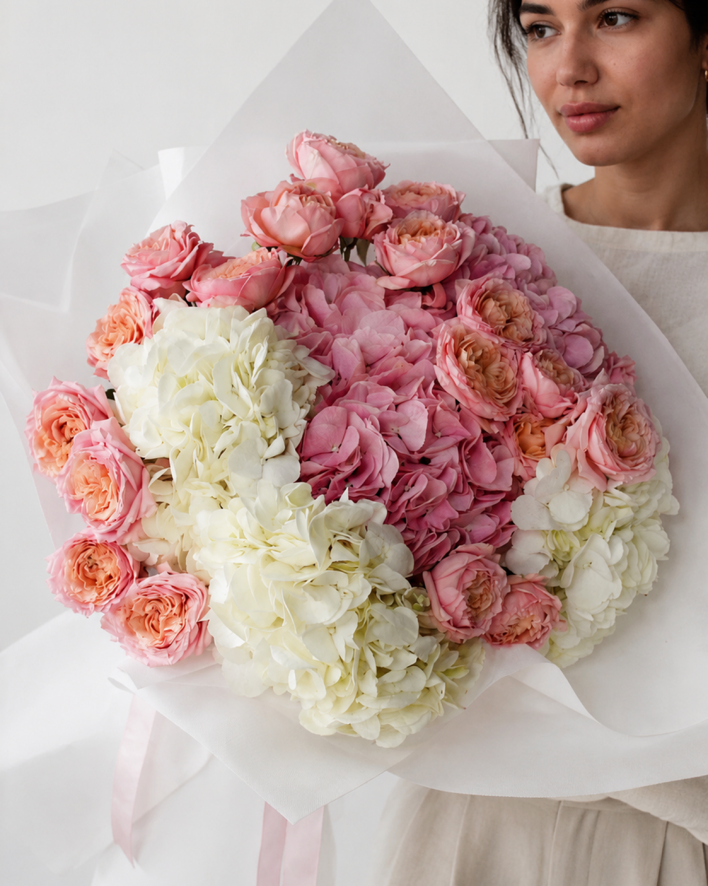 Peach Melba Bouquet - Grande